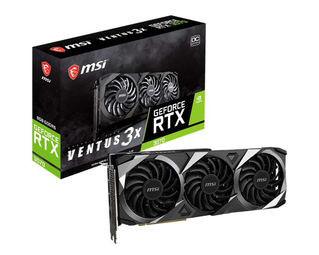 MSI GeForce RTX 3070 Ventus 3x OC Edition - 8GB GDDR6