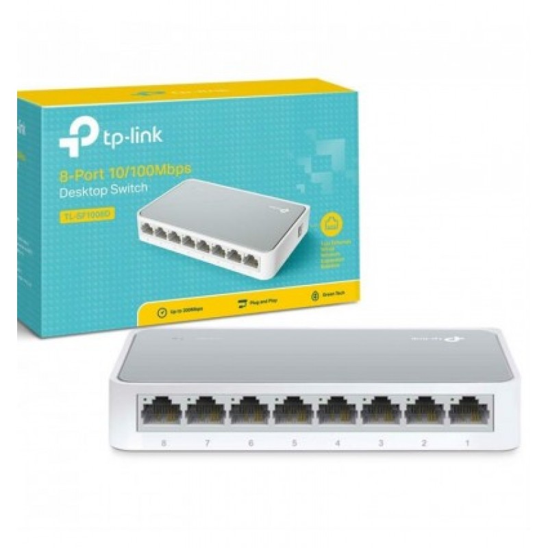 TP Link TL SF1008D 8, 8-Port 10/100Mbps desktop switch | TL-SF1008D