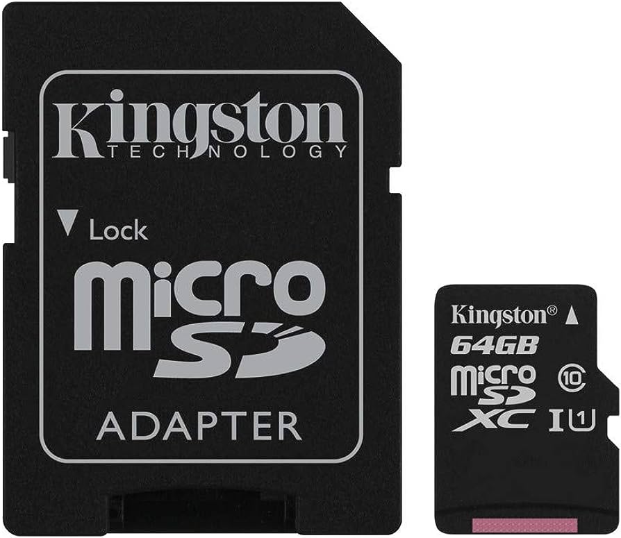 Kingston SDCS/64 GB MicroSD Canvas Select Class 10 UHS-I speeds Up to 80 MB/s Read ( SD Adapter Included) | SDCS/64GB